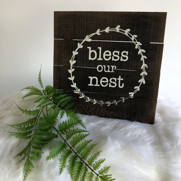 Other - NWT Bless Our Nest Wooden Rustic Pallet Sign